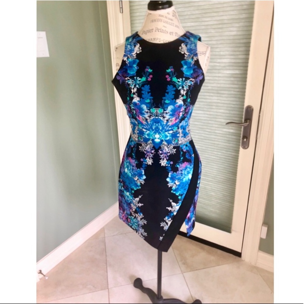 Brand New Nicholas Medium Scuba Blue Dress